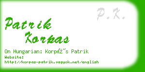 patrik korpas business card